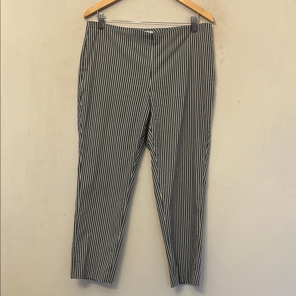 Doncaster Striped Gray and White Ankle pants Size 12 EUC